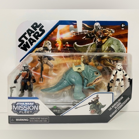 🆕Star Wars Mission Fleet Expedition Class Mandalorian, Blurrg, Stormtrooper Toy - Picture 1 of 5